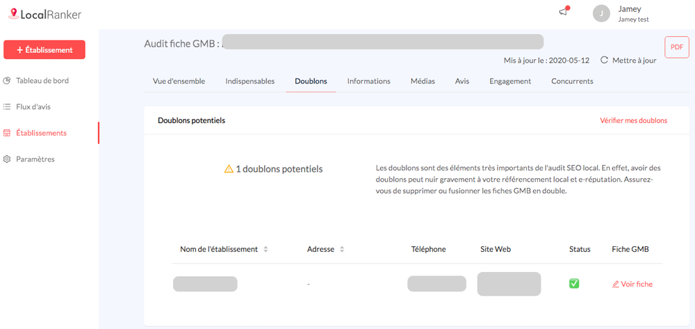 doublons fiche google my business