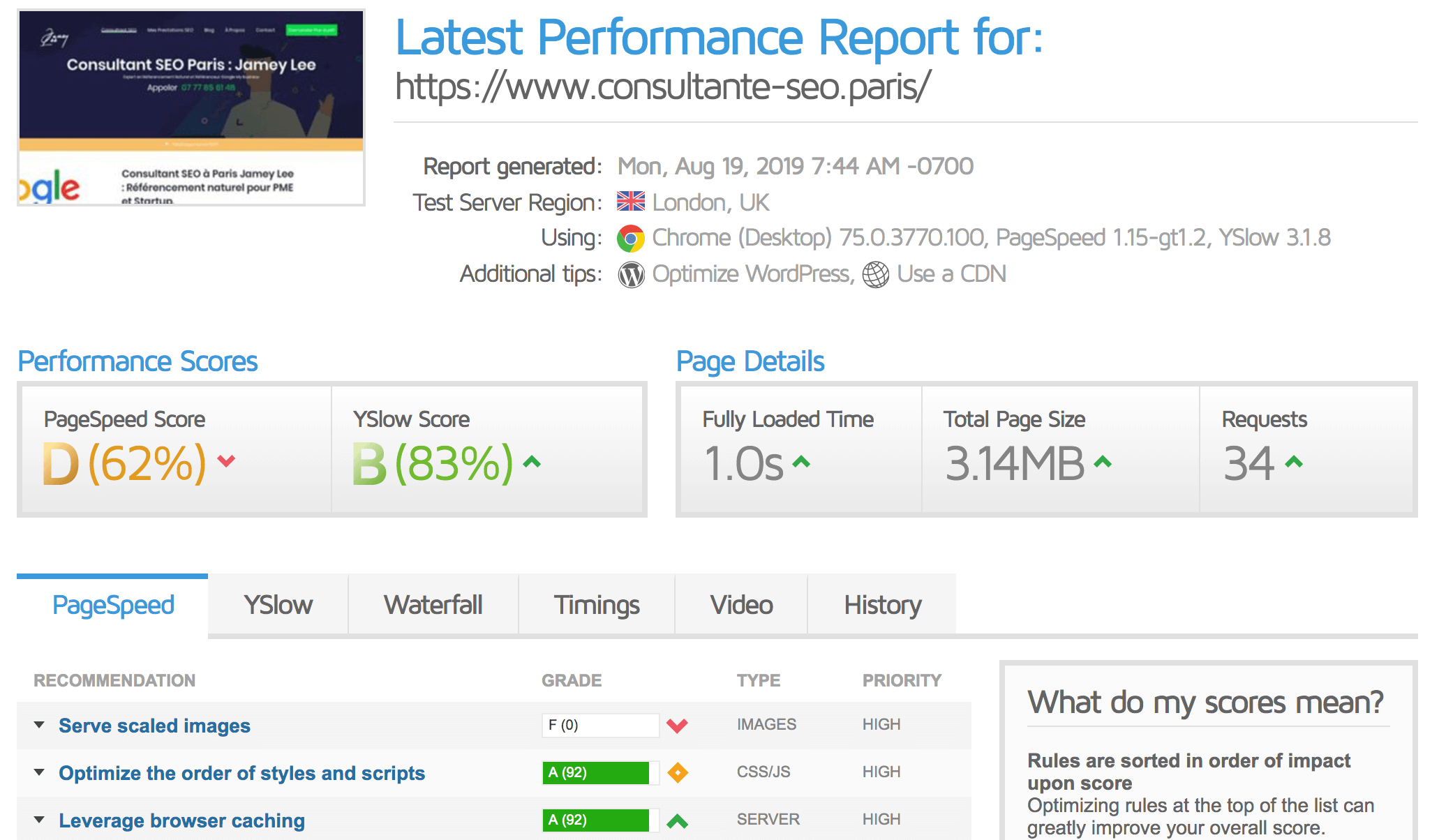 Gtmétrix l'outil pour la performance SEO