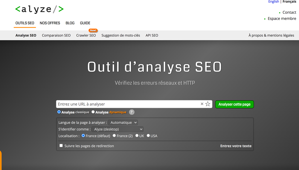 analyse outil Seo gratuit