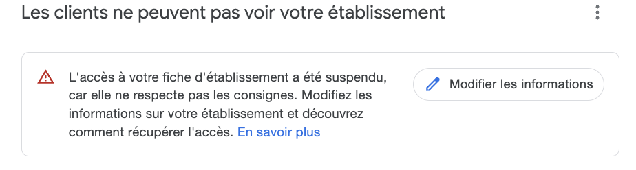 fiche suspendue