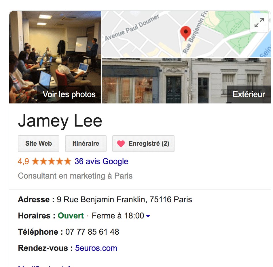 fiche google my business