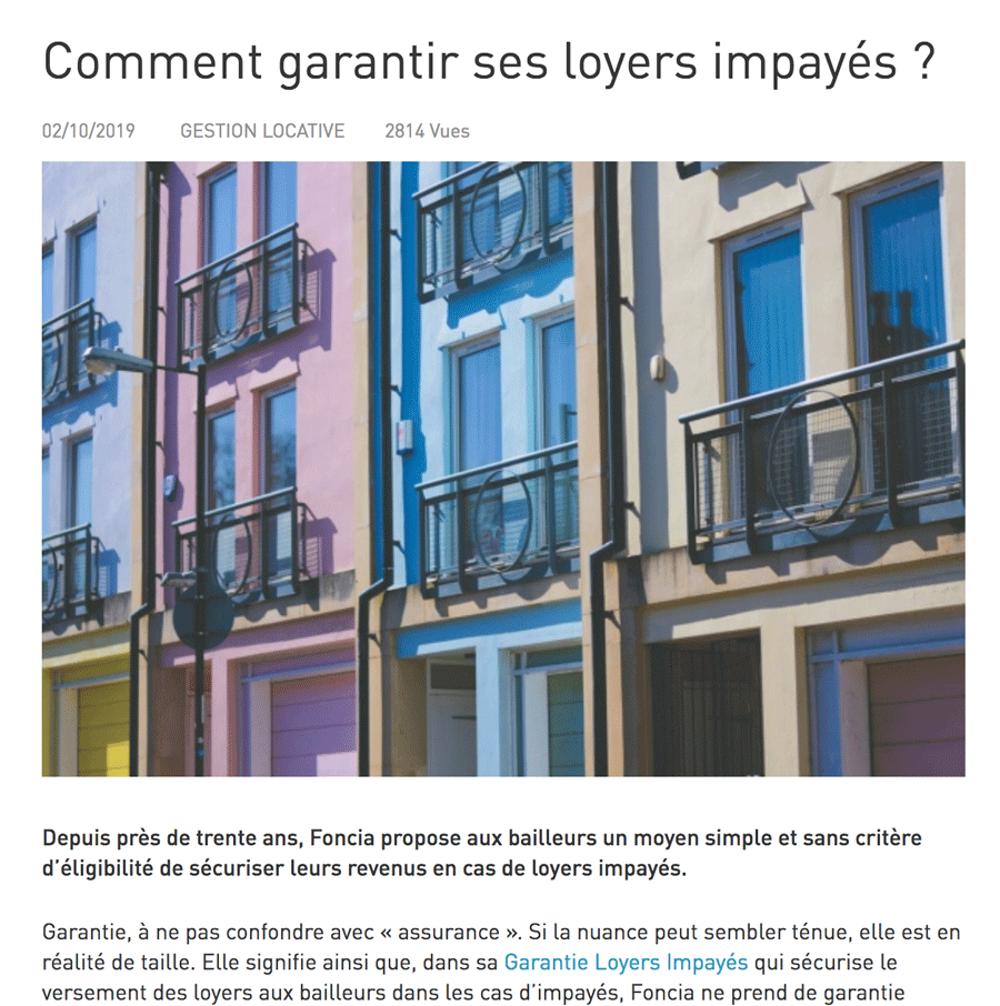 Article marché immobilier