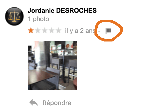 signaler un avis faux et innaproprié