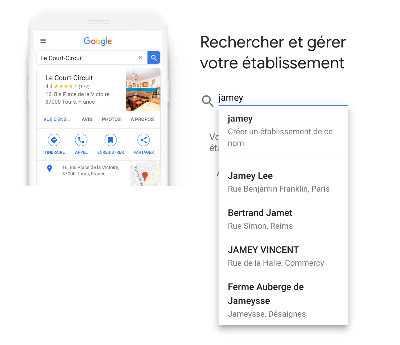 création de fiche Google